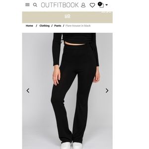 XS 🖤 Outfit Book Black Flare Trousers